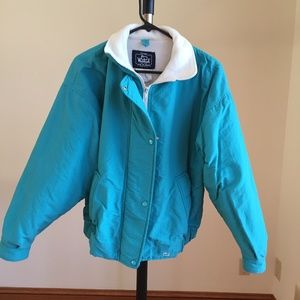 Teal Woolrich Winter Coat fleece-lined, Med